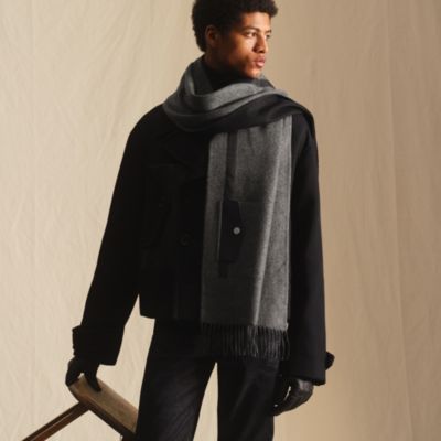 ブラック - メンズ シルクマフラー＆カシミヤストール | Hermès